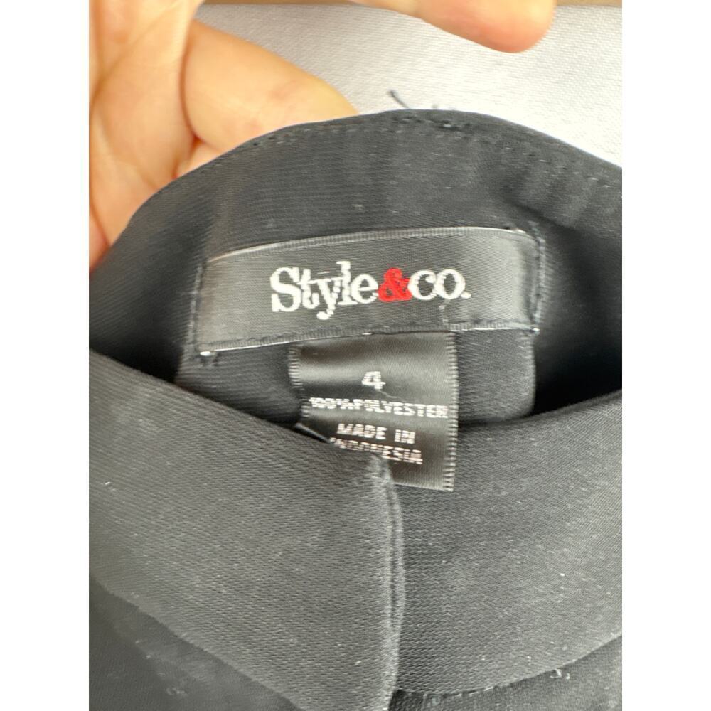 Women’s Style&Co Size 4 Black Dress Pants - Picture 4 of 4